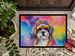 Shih Tzu Hippie Dawg Doormat Front Door Mat Indoor Outdoor Rugs For Entryway, Non Slip Washable Low Pile, 24H X 36W_maomaolike.com