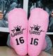 Unisex Pink dispensing socks sweet not my problem anymore_maomaolike.com