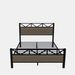 Full Size Bed Frame, Easy Assembly, Brown_maomaolike.com