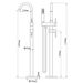 Floor Mount Bathtub Faucet Freestanding Tub Filler Brushed Nickel Standing High Flow Shower Faucets With Handheld Shower Mixer Taps Swivel Spout_maomaolike.com