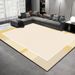 Living Room Rug,Large Rug,Oversized, Gold Leaves Design,Bedroom Rug,Soft And Thick, Machine Washable, Thickened Rug, Bedside Rug,Decorative Indoor Rug_maomaolike.com