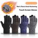 Anti Slip Double-layer Velvet Touch Screen Gloves For Men's Outdoor Knitted Warm Split Finger Gloves_maomaolike.com