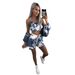 Women's Clothing camouflage irregular printed casual shorts three-piece suit _maomaolike.com