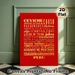 Peruvian Cuisine Painting Poster, Luxe Red & Gold Typographic Poster, Features Classic Peruvian Dish Names, Ideal For Restaurant And Kitchen Decor_maomaolike.com