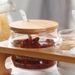 Glass Spice Jar Set Kitchen Seasoning Containers With Wooden Stand Salt Sugar Shakers Airtight Lids Easy Pour Design_maomaolike.com