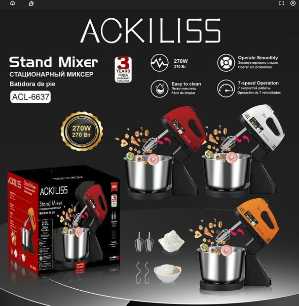 EU Standard Electric Household Desktop Mini Cream Whisk White Dough Mixer Cake Baking Egg Beater_maomaolike.com