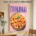 Tteokbokki Themed Painting Poster, Vibrant Watercolor-style Delicious Korean Rice Cakes In Pot Poster, Appealing Food Artwork Ideal For Kitchen And_maomaolike.com
