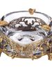 French Crystal Inlaid European American Pure Copper Ashtray, High-end Home Decoration, Tea Table, Office Decoration_maomaolike.com