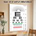 Eye Chart Painting Poster, Clear Monochrome Visual Acuity Test Poster, Practical For Vision Screening, Suitable For Clinics And Healthcare Spaces_maomaolike.com