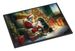Bernese Mountain Dog And Santa Claus Doormat Front Door Mat Indoor Outdoor Rugs For Entryway, Non Slip Washable Low Pile, 24H X 36W_maomaolike.com