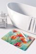 Wyoming Indian Paintbrush In Watercolor Memory Foam Kitchen Mat Machine Washable Anti-Fatigue Mat Cushion Comfort Bath Mat Or Kitchen Rug_maomaolike.com