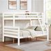 Twin Over Full Bunk Bed With Thick Posts,Wooden Bunk Bed With High Guardrail And Ladder For Kids, Teens, Dorm Rooms, And Guest Rooms,No Box Spring Needed,White_maomaolike.com