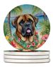 Mastiff Luau Large Sandstone Coasters Pack Of 4 Absorbent Round Coasters Decor Gifts For Men Or Women, 4 In, Multicolor_maomaolike.com
