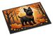 Black Cairn Terrier Fall Doormat Front Door Mat Indoor Outdoor Rugs For Entryway, Non Slip Washable Low Pile, 24H X 36W_maomaolike.com