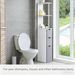 Narrow Side Floor Organizer Freestanding Linen Tower With 2-Tier Shelf And Drawers Bathroom Storage Cabinet_maomaolike.com