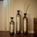 Floor Metal Vase Modern Style Decoration Home Droplet Shaped White Metal Vase 3-piece Set Gorgeous Home Decoration Large Glazed Metal Vase_maomaolike.com