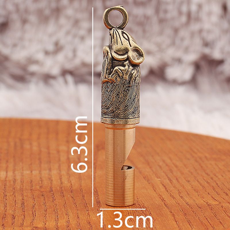 Brass Zodiac Whistle Outdoor Rescue Self-Rescue Tool Pure Copper Rabbit Dragon Copperware Hot-Selling Souvenir In Scenic Areas_maomaolike.com