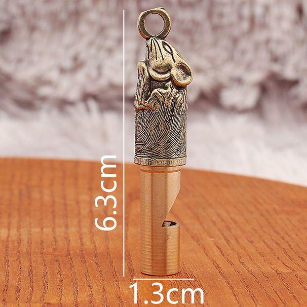 Brass Zodiac Whistle Outdoor Rescue Self-Rescue Tool Pure Copper Rabbit Dragon Copperware Hot-Selling Souvenir In Scenic Areas_maomaolike.com