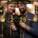 25Pcs Merry Christmas Happy New Year Photo Booth Props, Black Gold Paper Frames, Great For New Year Eve Party Photo Decor_maomaolike.com