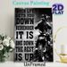 Motivational Dirt Bike Painting Poster, Monochrome Rainy Track Rider Poster, Inspirational Quote Design Ideal For Garage, Man Cave Or Living Room_maomaolike.com