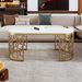 Modern Oval Coffee Table With Cut-Out Pattern Metal Stainless Steel Frame In 47.2"_maomaolike.com