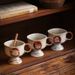 Vintage Kiln Turned Coarse Pottery Coffee Cup, High Aesthetic Moon Rabbit Ceramic High Footed Cup, Afternoon Tea Cup_maomaolike.com