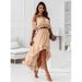 Women's Clothing new one-shoulder ruffle skirt suit casual irregular short-sleeved two-piece suit_maomaolike.com