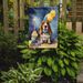 Basset Hound Happy Birthday Garden Flag Mailbox Flag Decorative Yard Flag Banner Outside Patio Artwork Yard Flower Beds, Garden Size, Multicolor_maomaolike.com