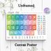 Aleph-Bet Alphabet Chart Painting Poster, Vibrant Color-coded Cursive Letter Chart Poster, Clear Reference For Letters, Diacritics & Numeric Values_maomaolike.com