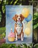 Brittany Spaniel Happy Birthday Garden Flag Mailbox Flag Decorative Yard Flag Banner Outside Patio Artwork Yard Flower Beds, Garden Size, Multicolor_maomaolike.com