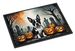 Boston Terrier Spooky Halloween Doormat Front Door Mat Indoor Outdoor Rugs For Entryway, Non Slip Washable Low Pile, 24H X 36W_maomaolike.com