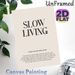 Slow Living Themed Painting Poster, Minimalist Typographic Poster, Mindful Life Concept Decor, Suitable For Bedroom, Living Room And Meditation Space_maomaolike.com