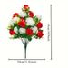 Artificial Cemetery Flowers - Outdoor Funeral Rose Bouquet, Long-Lasting Artificial Memorial Wreath, No Batteries Required_maomaolike.com