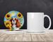 Cavalier Spaniel In Sunflowers Large Sandstone Coasters Pack Of 4 Absorbent Round Coasters Decor Gifts For Men Or Women, 4 In, Multicolor_maomaolike.com