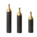 Black And Gold Metal Vase Set Of 3 Floor Vases Ideal For Mother's Day Gift Wedding Decoration Elegant Floral Display_maomaolike.com