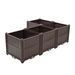 Indoor And Outdoor Rectangular Plastic Planting Box; Planting Kit For Fresh Vegetables, Herbs, Flowers, And Succulents; Brown_maomaolike.com