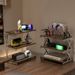 Storage Bookshelf Desktop Desk Multi-layer Hole Rack Shelf Heightening Camping Retro Home Long Strip_maomaolike.com