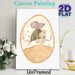 Bedtime Mouse With Bunny Painting Poster, Warm-toned Cute Cartoon Style Poster, Cozy Gentle Design With Star Details, Ideal For Bedroom_maomaolike.com