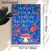 Fairy & Mushroom Themed Literary Quote Painting Poster, Vibrant Whimsical Floral, Fairy & Mushroom Scene Poster, Charming Decorative Piece Suitable_maomaolike.com