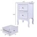 Night Stand Nightstands Large Size White Country Style Two-Tier Night Stand Nightstands_maomaolike.com
