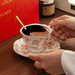 Gold Bone China Coffee Cup And Plate Set, Spring Floral High-end Afternoon Tea Cup And Plate, Couple Water Cup_maomaolike.com
