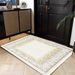 Living Room Rug Large Size Gorgeous Gold Frame Design Bedroom Rug Plush Thickened Machine Washable Thickened Underlay Interior Decorative Rug_maomaolike.com