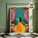 Indian Traditional Dance Painting Poster, Vibrant Colorful Festive Celebration Scene Poster, Captivating Cultural Artwork Ideal For Living Room_maomaolike.com