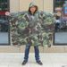 Heavy Duty Raincoat Navy | Waterproof PVC Hooded Jacket Entryway Outdoor - 888_maomaolike.com