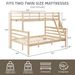 Twin Over Full Bunk Bed With Ladder,Wooden Bunk Bed With High Guardrail And Ladder For Kids, Teens, Dorm Rooms, And Guest Rooms,No Box Spring Needed,Natural_maomaolike.com