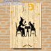 Tarot Card Readings Painting Poster, Vintage Witchy Silhouette Poster, Mystical Rustic Design With Witch, Black Cat, Moon And Stars, Ideal For Home_maomaolike.com
