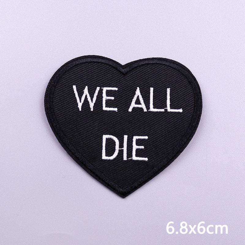 Punk Funny Patch Iron On Patches For Clothing Thermoadhesive Patches On Clothes Hippie Rock Biker Embroidery Patch Sewing Patch_maomaolike.com