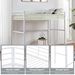 Metal Loft Bed Full Size, Loft Bed Frame With Safety Guard Rails & Flat Ladder, Twin Loft Bed For Kids Teens Adults, White_maomaolike.com