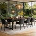 Dining Table For 6-8 Person, Industrial Kitchen Table With Metal Frame_maomaolike.com