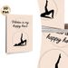 Pilates Themed Painting Poster, Minimalist Silhouette Figure & Typography Poster, Inspirational Fitness Quote Decor Ideal For Home Gym, Yoga Studio_maomaolike.com